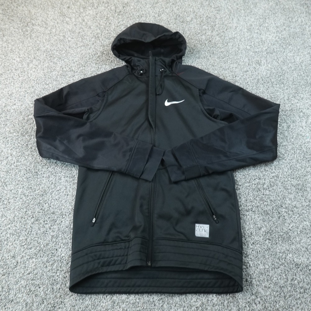 Nike Jacket Mens S Black Therma Fit Full Zip Hyper Elite Basketball Hoodie Gym